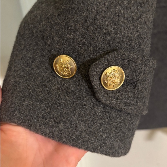 ๐ฆ {PRICE FIRM} J. Crew Toscana Coat in Italian Cloth Wool Blend ~ Gunmetal - Picture 4 of 10